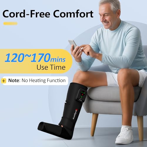 Comfytemp Air Compression Therapy Device K1011, Cordless Leg Massager for Circulation and Pain Relief, Portable Foot and Calf Massage Boot, Christmas Gift for Dad Men Mom Women Seniors (1 Pack) Comfytemp Air Compression Therapy Device K1011, Cordless Leg Massager for Circulation and Pain Relief, Portable Foot and Calf Massage Boot, Christmas Gift for Dad Men Mom Women Seniors (1 Pack) - Image 5