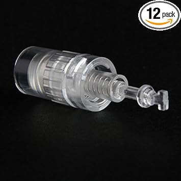 KOSTECH Derma Pen Needles Cartridge 36 Pin Needle Cartridge For Electric Auto Micro Stamp Derma Pen (Silver) -Pack of 12