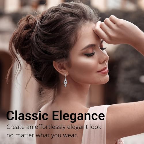 Chandelier Dangle Drop Earrings Women Trendy in Stainless Steel with Platinum Plating Gemstone Amethyst, Citrine, Peridot & Topaz Birthstone Beach Boho Jewelry Gifts4