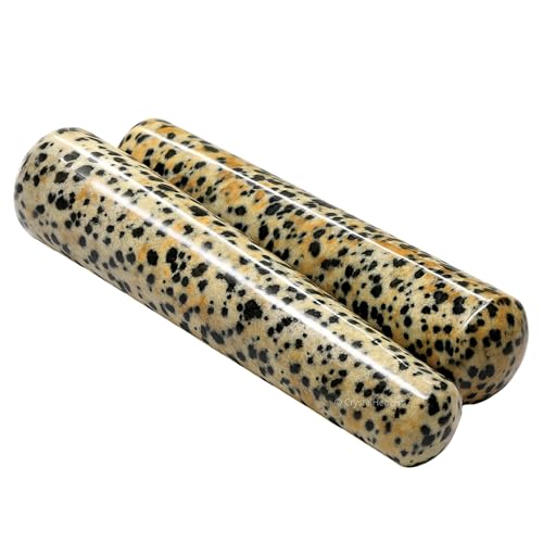 Image of Dalmatian Jasper Crystal Wand - Smooth Crystal Wand for Energy Healing, Chakra Balancing, Meditation and Home Decor - Crystals and Healing Stones for Gift