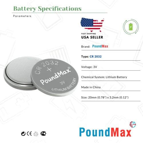 5 x PoundMax 2032 CR2032 3V Lithium Batteries