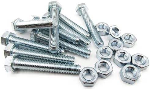 M8 Nuts & Bolt 10 Pack (M8 x 50mm Bolts & M8 Nuts) Hex Bolt/Setscrew Fully Threaded