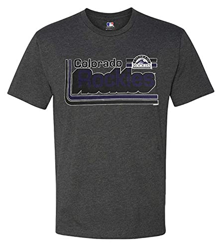 Fanatics Men's MLB Colorado Rockies Home Stretch Short Sleeve Crew Neck Tee (XL) Gray