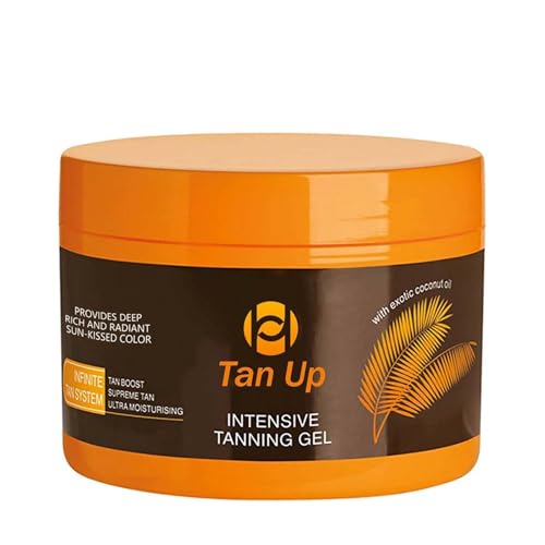 Intensive Tanning Gel - Crema abbronzante marrone brillante efficace in lettini e all'aperto, raggiungere un abbronzatura naturale con ingredienti naturali in spiaggia di vacanza