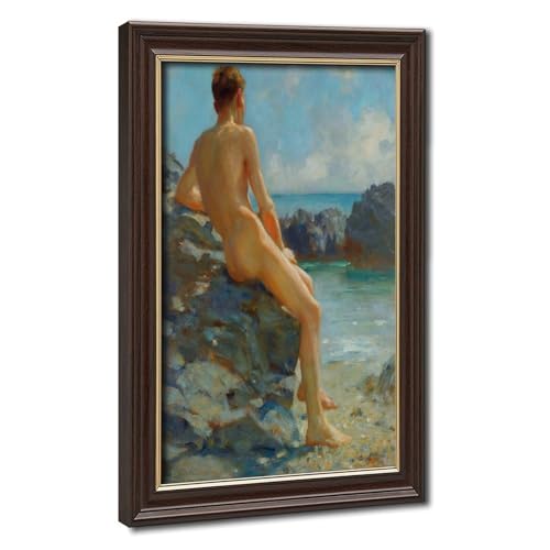 The Bather par Henry Scott Tuke une impression sur toile apaisante pour évader votre esprit