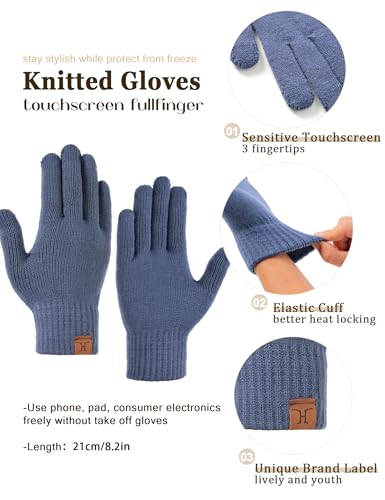 Hat Scarf And Gloves Set For Women, Womens Beanie Hats Thermal Touchscreen Gloves Scarf Scarves, Winter Accessories Sets4