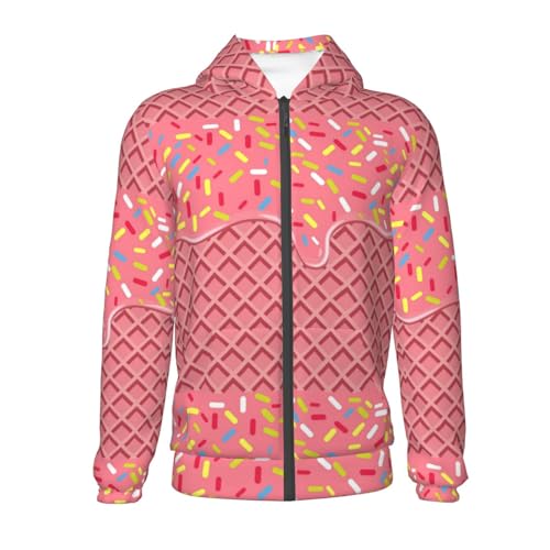 Chocolate with Flowing Cream Kids Pullover Hoodies Boys Zip Up Sweatshirts Girls Athletic Clothes with Pocket2