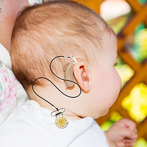 iplusmile Clip Anti- Lost Lanyard Keepers Single Ear BTE Hearing Aids Holder Straps Protector Retaining Clips with Hanging Rope for Adults Seniors Kids Style 3 - Image 3