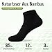 SukModen 12/24 Paar Sneaker Socken Herren Damen aus Bambus,Anti-Geruch Atmungsaktiv Weiche Halbsocken, Kurze Sneakersocken für Alltag, Freizeit, Shopping & Zuhause