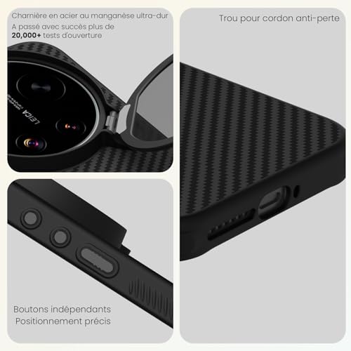 Coque Xiaomi 17 Ultra Nillkin en fibre d'aramide magnétique avec support photo - 6