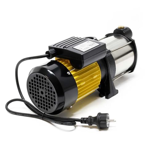 Wiltec Mehrstufige Kreiselpumpe 6000l/h 550W Förderhöhe 35m, Ansaughöhe 9m, 2850U/min,...