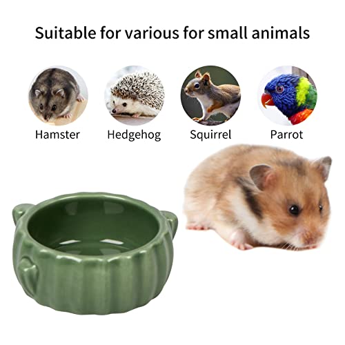 Bucatstate XRZ-01 Food Bowl For Hamster 2Pcs Cactus Drinking Bowl Waterproof Food Dish Ceramic Feeding Bowls For Small Animals thumb #2