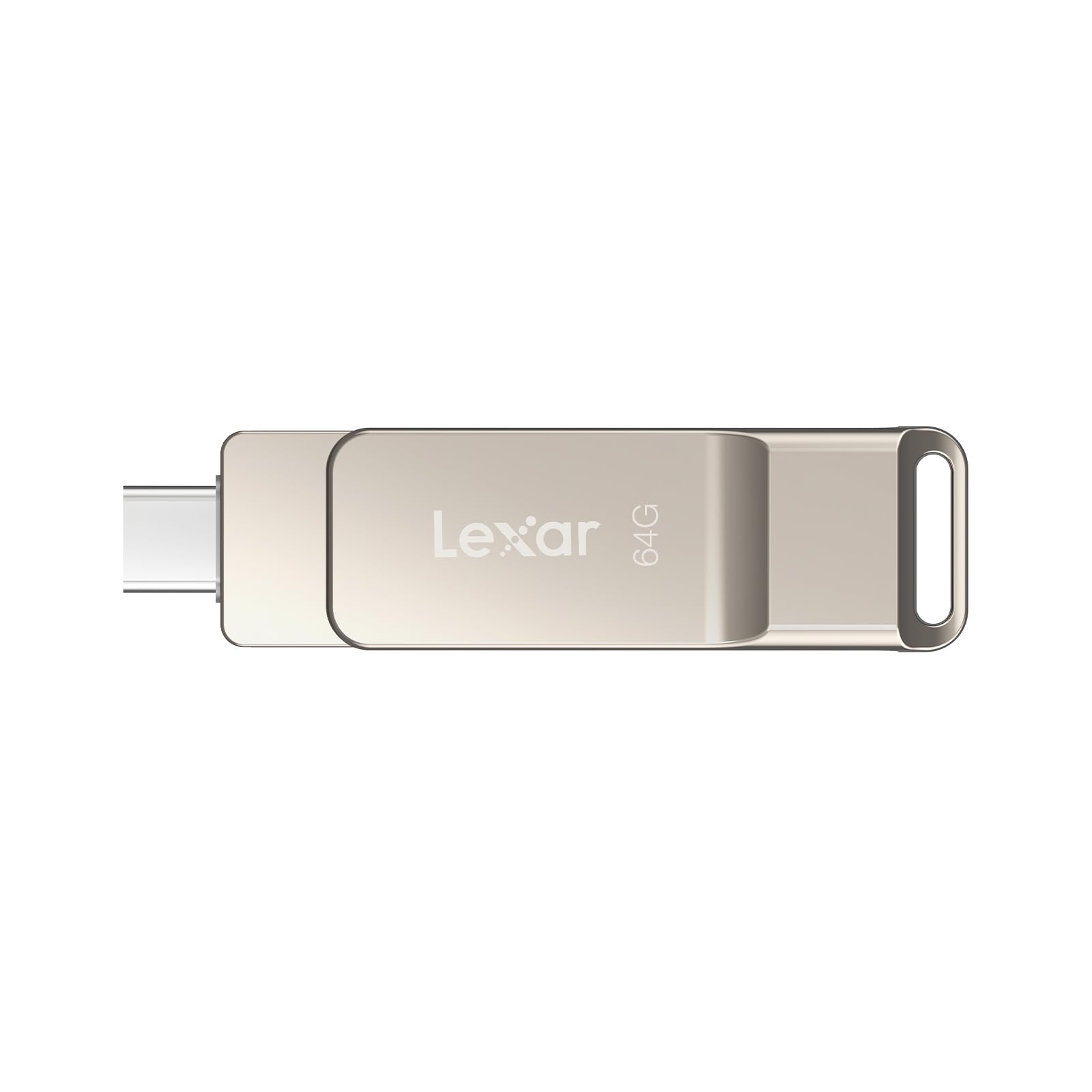 Lexar D40E 64 GB Dual Drive USB 3.2 Gen 1 Type-C Jump Drive, unità flash USB-C con alloggiamento in metallo e design girevole (LJDD40E064G-BNSNG)