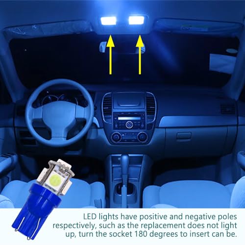 10PCS Bombillas LED T10 para interior de auto miniatura 5