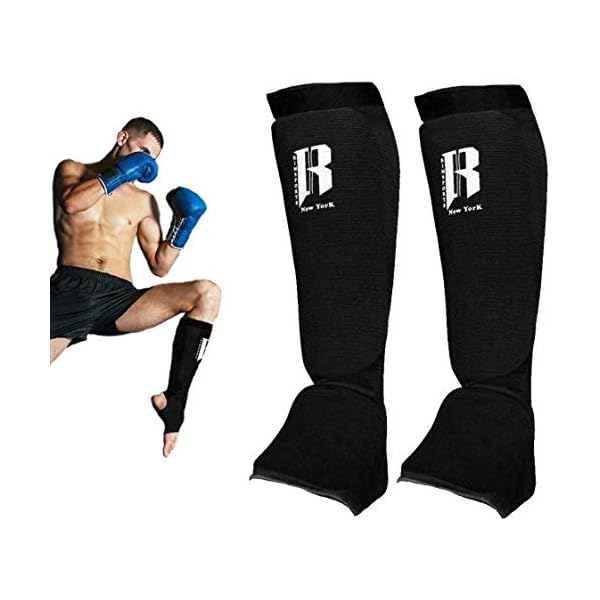 RIMSports-Muay-Thai-Shin-Guards-Kickboxing-Premium-MMA-Shin-Guards-and-Shin-Pads-Ideal-Shin-Guard-for-Shin-Protection-Wrestling-Sparring-Muay-Thai-Kickboxing-Karate RIMSports Muay Thai Shin Guards Kickboxing Premium MMA Shin Guards and Shin Pads Ideal Shin Guard for MMA, Wrestling, Sparring, Muay Thai, Kickboxing & Karate (Black, S/M)