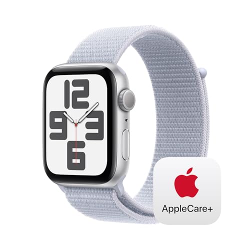 Apple Watch SE(�� 2 ����)[GPS ���f���A44mm �P�[�X]�V���o�[�A���~�j�E���P�[�X�ƃu���[�N���E�h�X�|�[�c���[�v + ����2�N AppleCare+ for Apple Watch SE (2nd gen.)