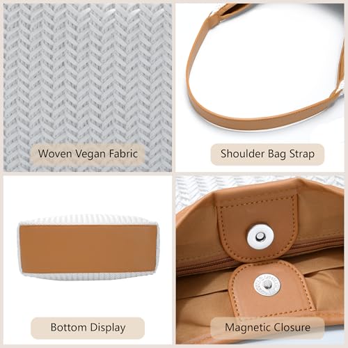 Bolso Tote Tejido Trenzado Para Mujer miniatura 4