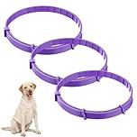 3 PCS Pheromone Dog Calming Collar with Lavender Relaxing Dog/Cat Collar Adjustable Anxiety Relief for Prts Stress, Separation, Noise, Thunderstorms, Fireworks, Travel (Purple)