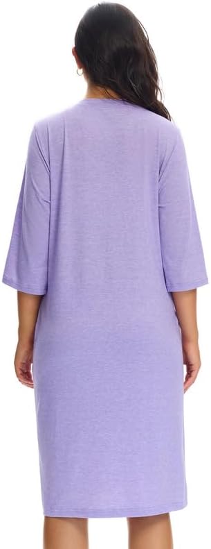 Women’s Post Surgery Robe & Hospital Gown with Zipper, Drain & Side Pockets, Mastectomy Recovery Pajamas & Gift - Image 6