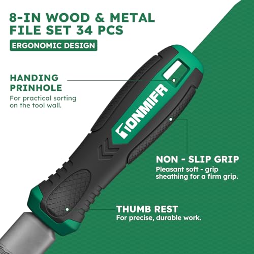 Professionelles Metallfeilen-Set in Industriequalität, Hartstahl, 5 Formen (flach/halbrund/rund/dreieckig/quadratisch) für gehärteten Stahl – Bild 5