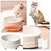 Heated Dog Bowl, 350ML Heated Water Bowl for Dogs, Pet Provide Drinkable Water in Winter, Thermal for Dog Cat Rabbit Chicken Duck Squirrel White Base