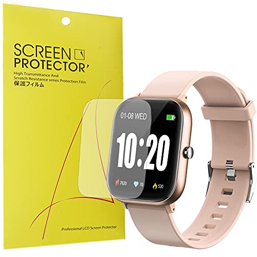 Compatible for PUBU Smart Watch Screen Protector, Lamshaw [6 Pack] Full Coverage TPU Clear Film Compatible for PUBU Smart Watch (6 Pack)