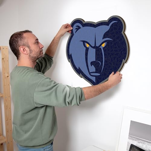 Iconic Puzzles - Memphis Grizzlies, Logo, Puzzle de Madera con Licencia Oficial de la NBA, 100% Sostenible, Talla S, 150 Piezas
