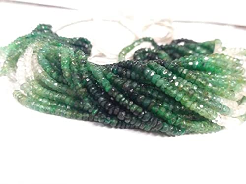 Émeraude naturelle en perles rondelles 2.5-4 mm pour réparer et sublimer un collier fin