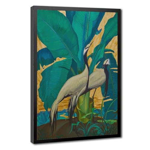 Toile vintage Demoiselle Grues Jessie Botke 50x76 cm poster suspendu