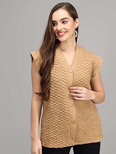 Image of eKools Women's Winterwear Woolen Sleeveless Sweaters (with Side Pockets)