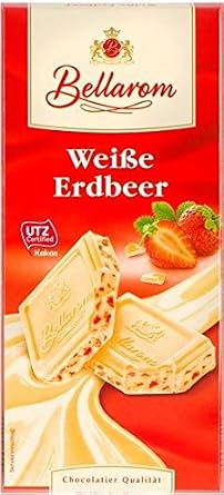 Bellarom White Chocolate with freeze dried strawberry pieces