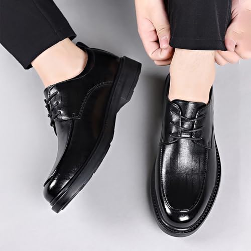 Cowhide Checkered Upper Male Low Trend Lace-up Men's Shoes,Comfortable and Breathable Casual Business Gentleman 7