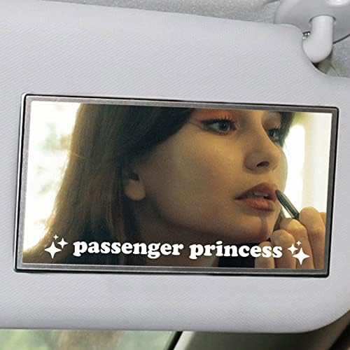 Aolamegs Passenger Princess Sticker, 3 Pack Cute Stickers for Car Window Rearview Mirror, Funny Girl Car Accessories Car Mirror Decal (White)