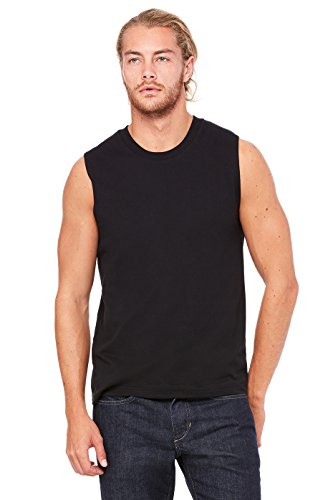 Bella + Canvas Unisex Jersey Muscle Tank L BLACK