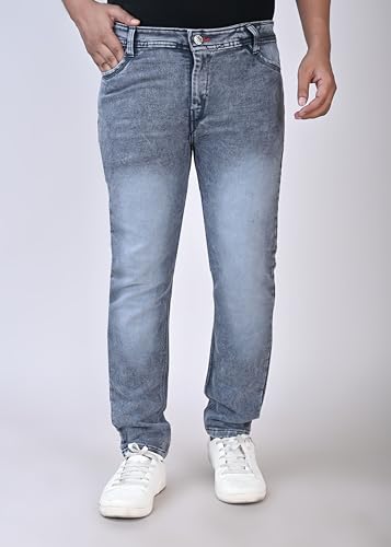 Image of Men's Slim Fit Stretchable Denim Jeans Stylish Mid-Rise Casual Wear Comfortable Soft Cotton Blend Fabric Trendy Jeans for Daily, Office & Party Use