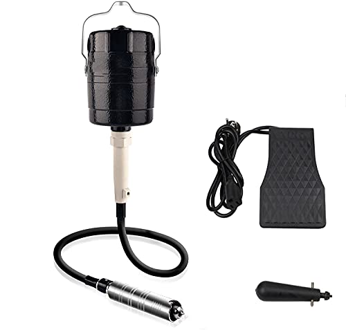Image of 380W 26000 RPM AC Power Flex Shaft Grinder Rotary Multi-Function Hanging Grinding Machine with 3-Jaw Chuck and Speed Foot Pedal, Metalworking Jewelry Repair Tool