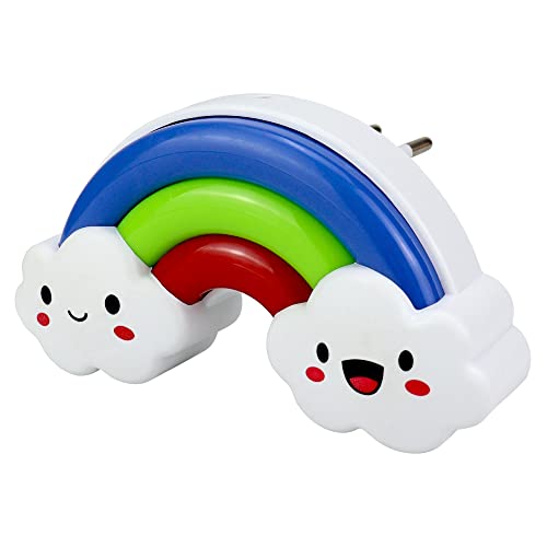 Annmore Nachtlicht Steckdose Kinder Regenbogen Steckdosenlicht mit Dämmerungssensor Babyzimmer Deko Schlaflicht Baby Erstausstattung Neugeborene