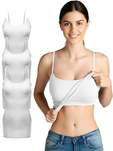 Emmalise Women Camisole Built in Bra Wireless Fabric Support Long...