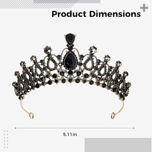 Corona de tiara en juego de 2 piezas plateada y dorada de 6 cm para mujer 3
