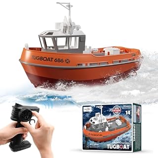 Fisca remorqueur RC orange à double hélice, batterie incluse