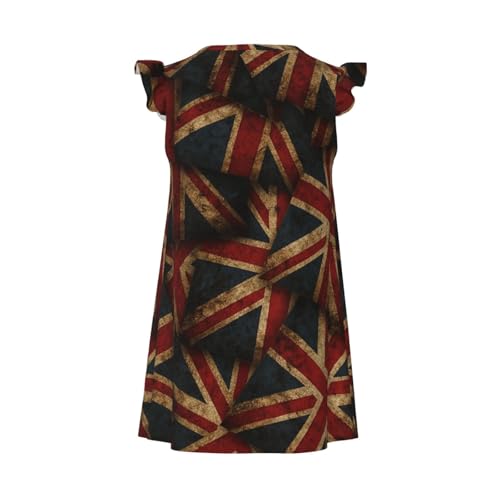 Augenstern Flutter Sleeve Nightgown Pajama Gown Vintage Uk British Flag Easy Pull-On Sleepwear Nightdress2