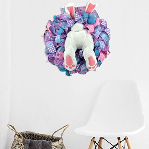 SOIMISS Coelho Engraçado Handmade Grinalda Decorativa Simulação Coroa de Coelho Da Páscoa Decoração