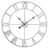 Reloj de pared antiguo: reloj de pared grande retro de metal hace que la pared sea única. El reloj de pared vintage es adecuado para una variedad de estilo arquitectónico, perfecto para decorar el hogar, cafetería, pub, bar, hotel, jardín, dormitorio, decoración de salón. ¡El reloj también es un regalo fantástico para la inauguración de la casa!