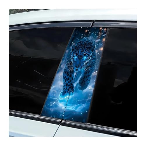 Autocollants de pilier de fenêtre auto contre rayures vinyle bleu