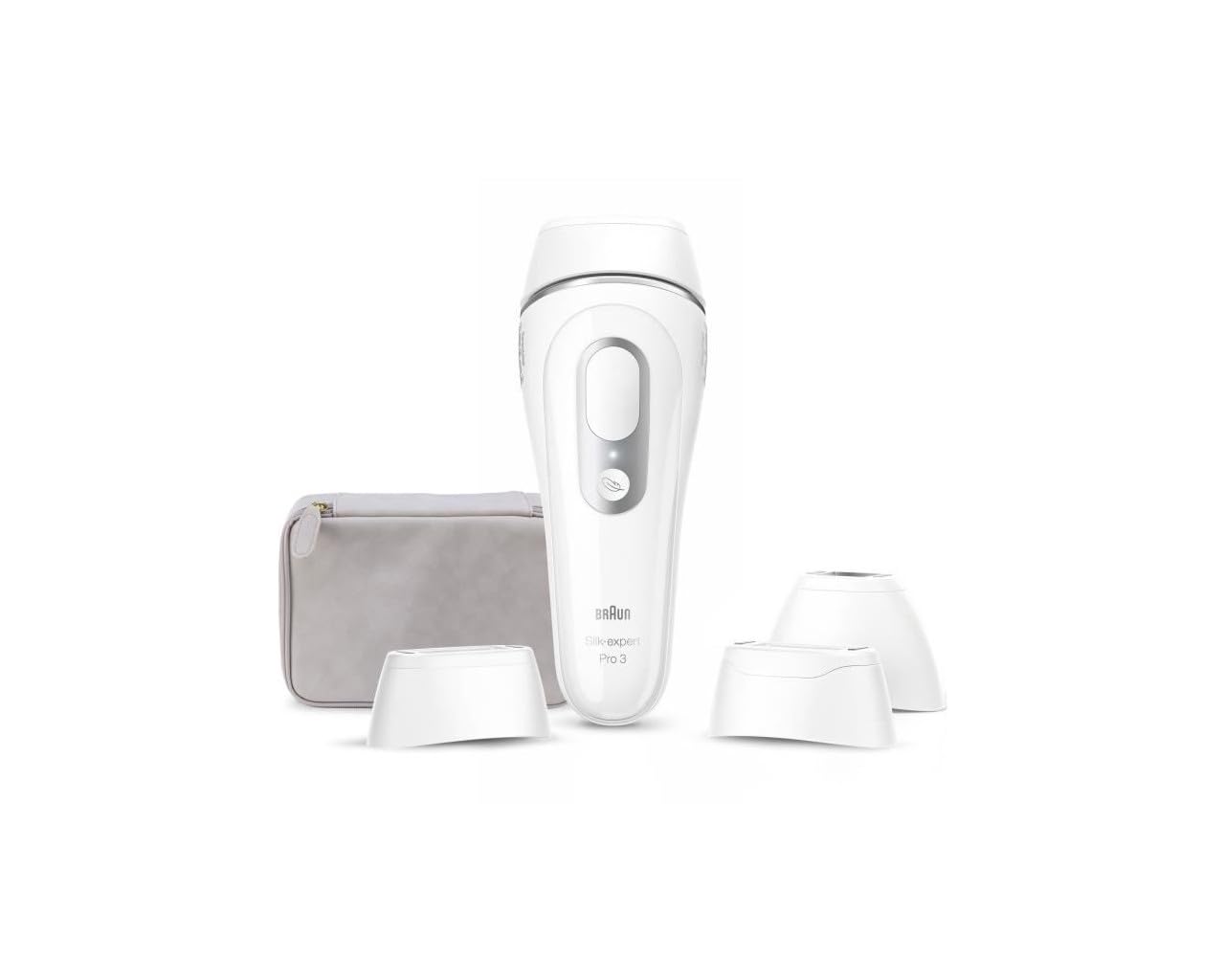 Epilatore a Luce Pulsata - BRAUN - Silk?expert Pro 3 - Depilazione a casa - Custodia - 3 Testine - PL3230