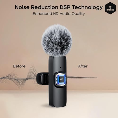 Image of AI K9 Professional Wireless Microphone for YouTube, AI Noise Cancelling Lavalier Mic for Video Recording, Best Wireless Mic for Content Creators
