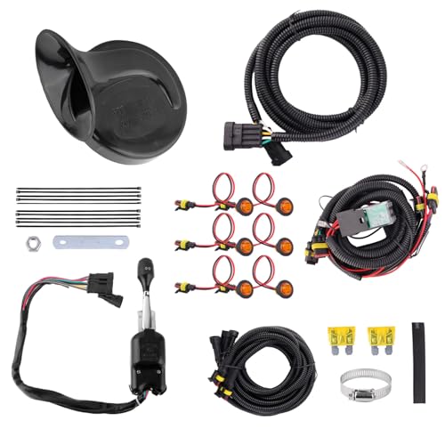 Image of UTV Turn Signal Kit,Plug and Play Street Legal Column Turn Signal Switch, Amber Led Light, Horn Kit compatible with Pioneer, Arctic Cat,Kawasaki, Polaris, Can-Am..
