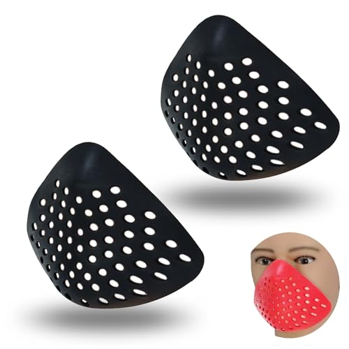 2 Pack 3D Face Shell Inner Bracket for Comfortable Mask Wearing - Silicone Faceshell for Men - Cosplay Props Lower Half Face Mask for Airsoft, Paintball, Spider Costume