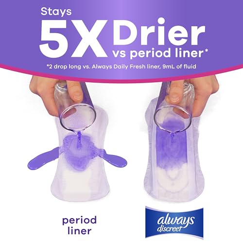 Image of Always Discreet Incontinence Panty Liners for Bladder Leaks, Size 2, Very Light Absorbency, Long Length, 44 CT