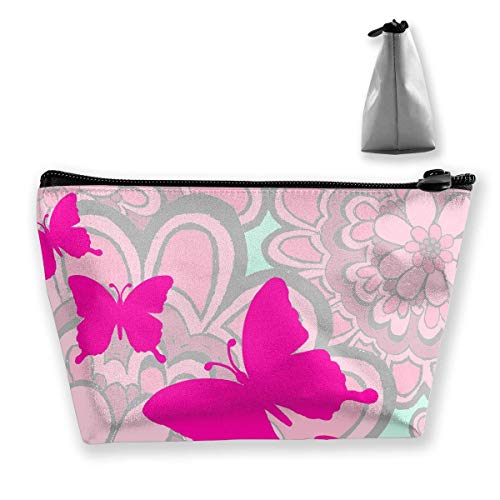 Preisvergleich Produktbild Santa Skull Kosmetiktaschen Tragbare Reise-Kulturbeutel Make-up-Tasche (Trapez)